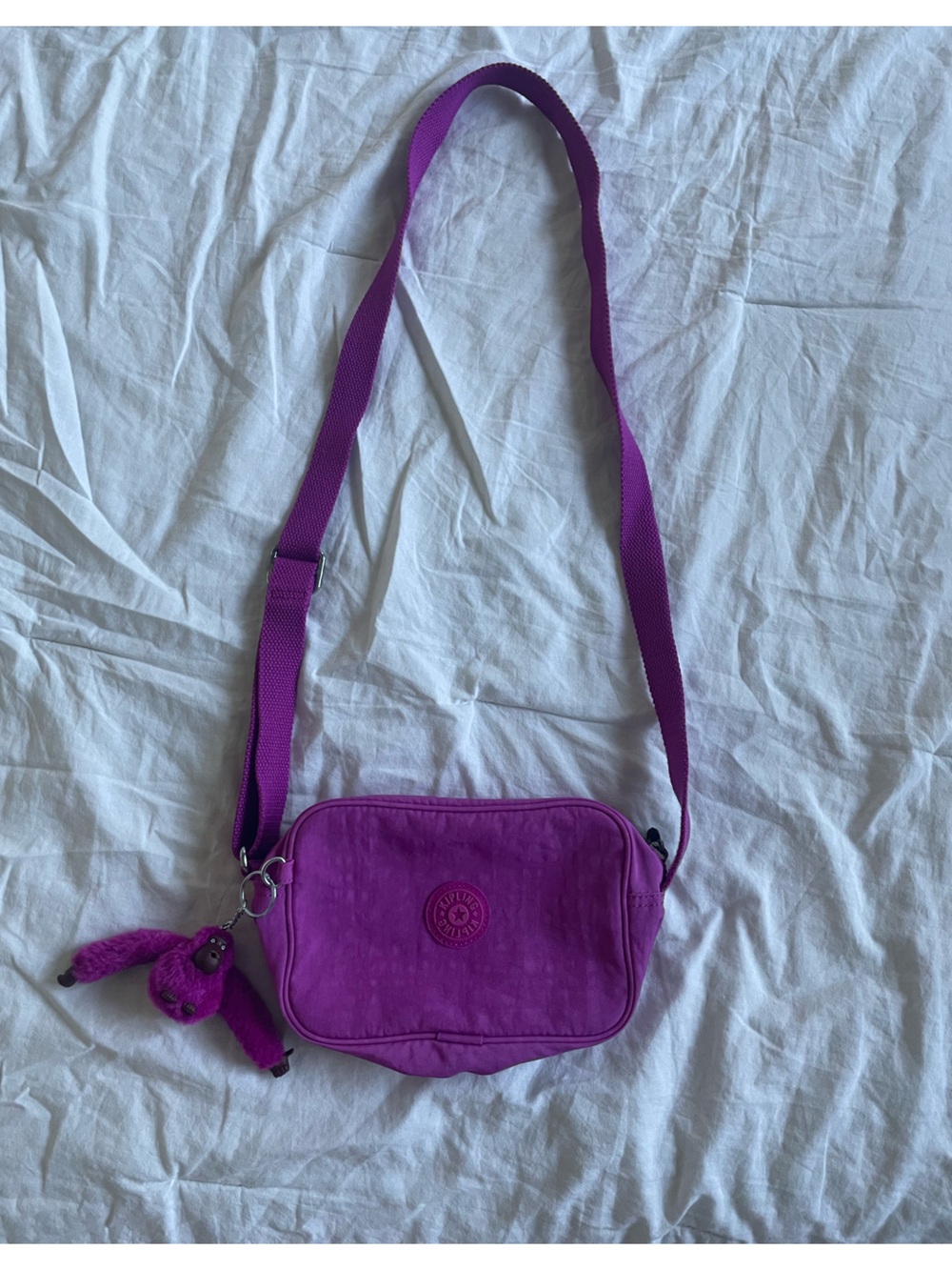 Kipling Purple Crossbody Bag with Keychain